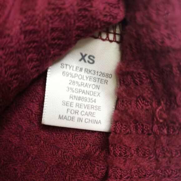 Ultra Flirt Waffle Knit Henley Top Size XS NEW - Picture 6 of 9